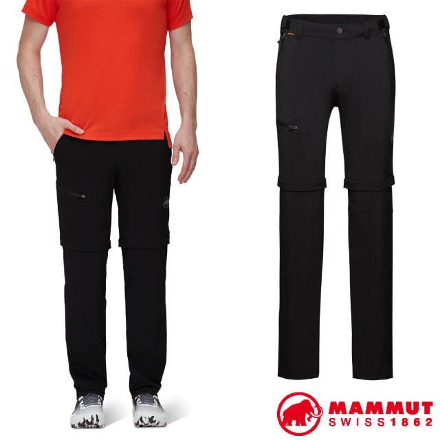 【MAMMUT 長毛象】男Runbold Zip Off 輕量多功能拉鍊長褲/1022-01690-0001 黑✿30E010